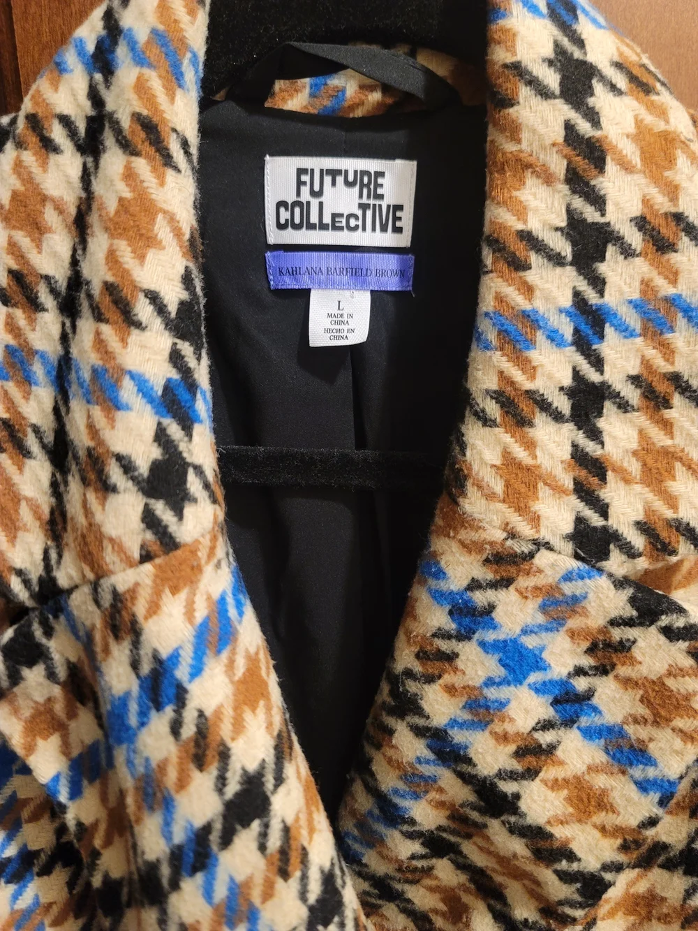 Future Collective x Kahlana Barfield Brown Long Double-Breasted Trench Coat
